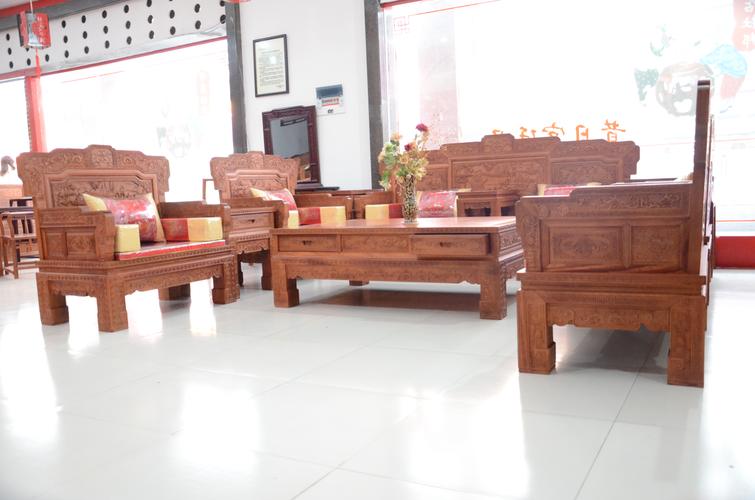 精品推荐红木沙发 广东红木家具厂家直销 仿古实木成套汉宫沙发